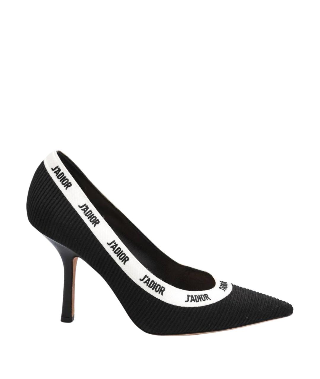 CHRISTIAN DIOR Черные текстильные туфли, фото 1