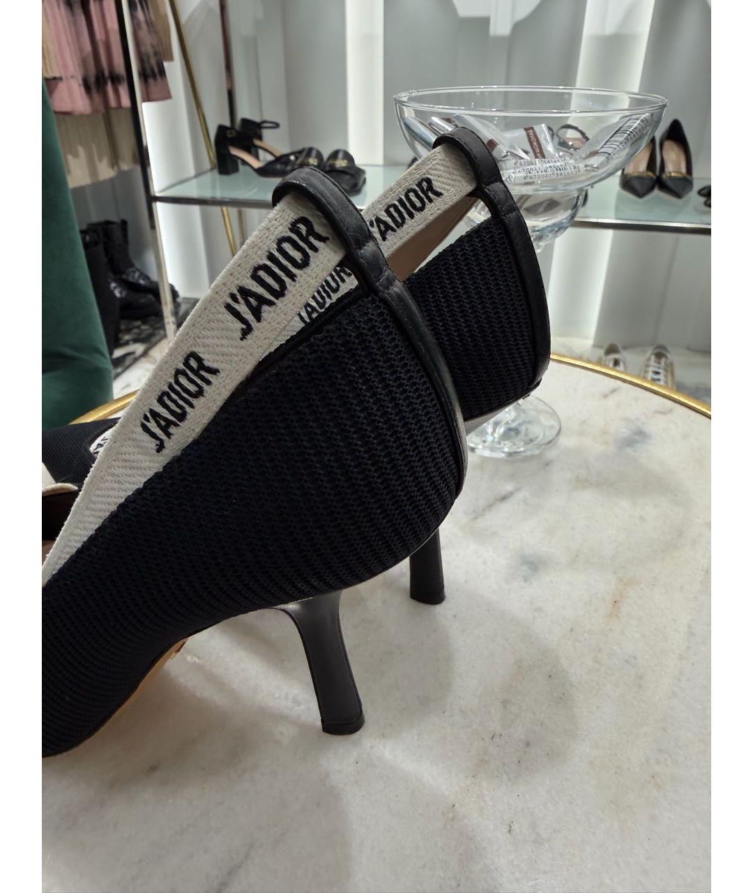 CHRISTIAN DIOR Черные текстильные туфли, фото 5