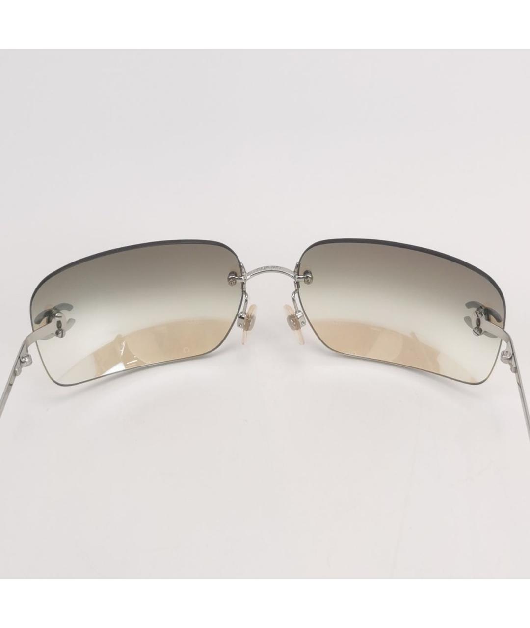 CHANEL Голубые металлические солнцезащитные очки, фото 7