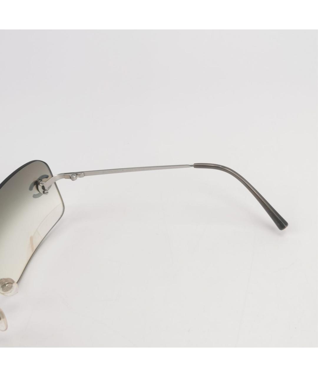 CHANEL Голубые металлические солнцезащитные очки, фото 5