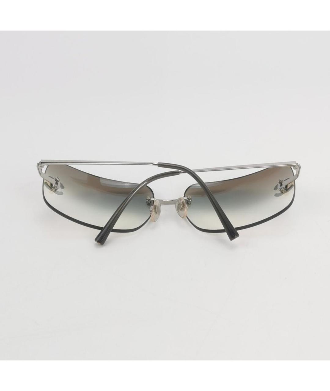 CHANEL Голубые металлические солнцезащитные очки, фото 4