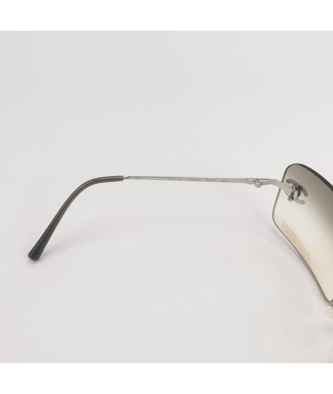 CHANEL Голубые металлические солнцезащитные очки, фото 6