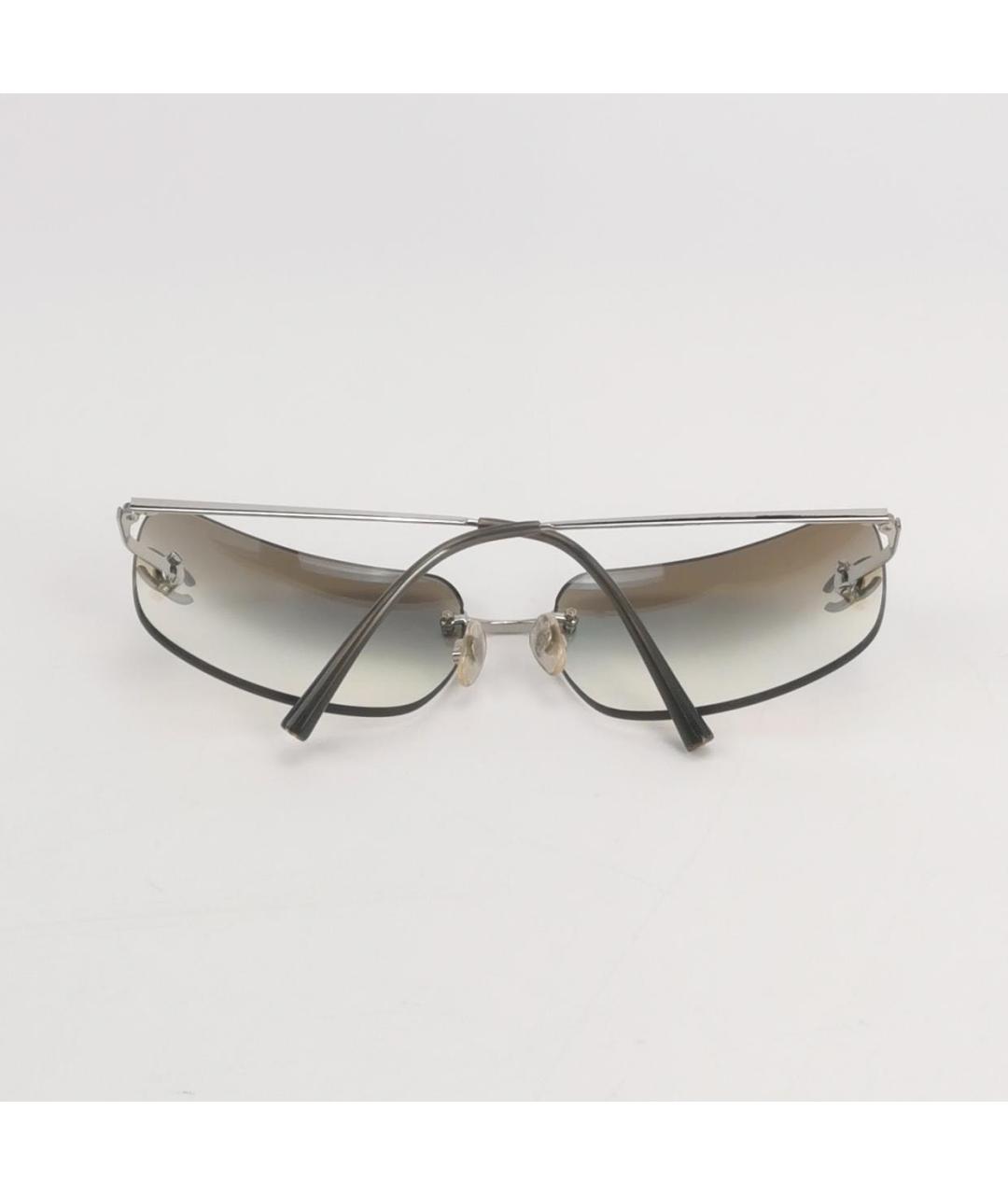 CHANEL Голубые металлические солнцезащитные очки, фото 3