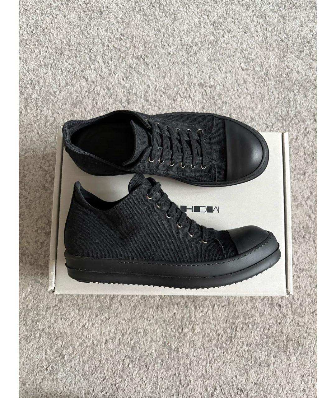 RICK OWENS DRKSHDW Черные низкие кроссовки / кеды, фото 9