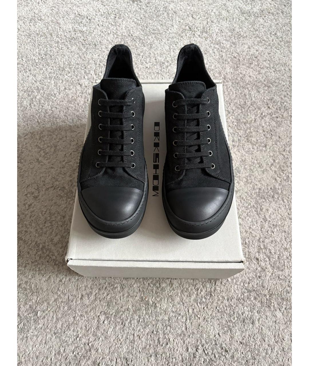 RICK OWENS DRKSHDW Черные низкие кроссовки / кеды, фото 2