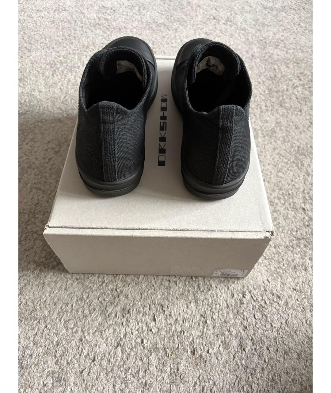 RICK OWENS DRKSHDW Черные низкие кроссовки / кеды, фото 4