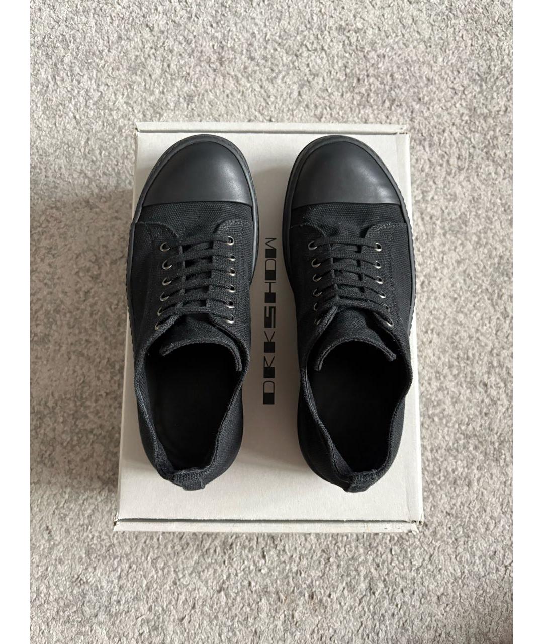 RICK OWENS DRKSHDW Черные низкие кроссовки / кеды, фото 3