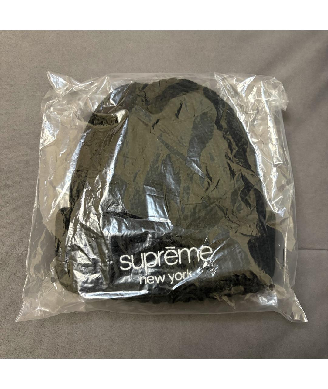 SUPREME Черная шапка, фото 2