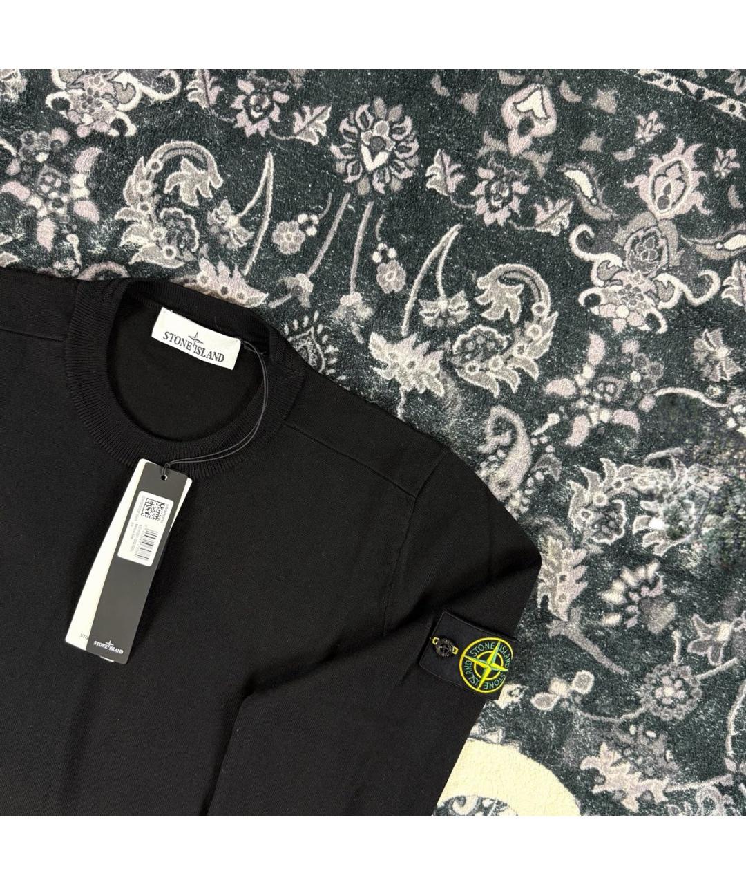 STONE ISLAND Черный шерстяной джемпер / свитер, фото 2