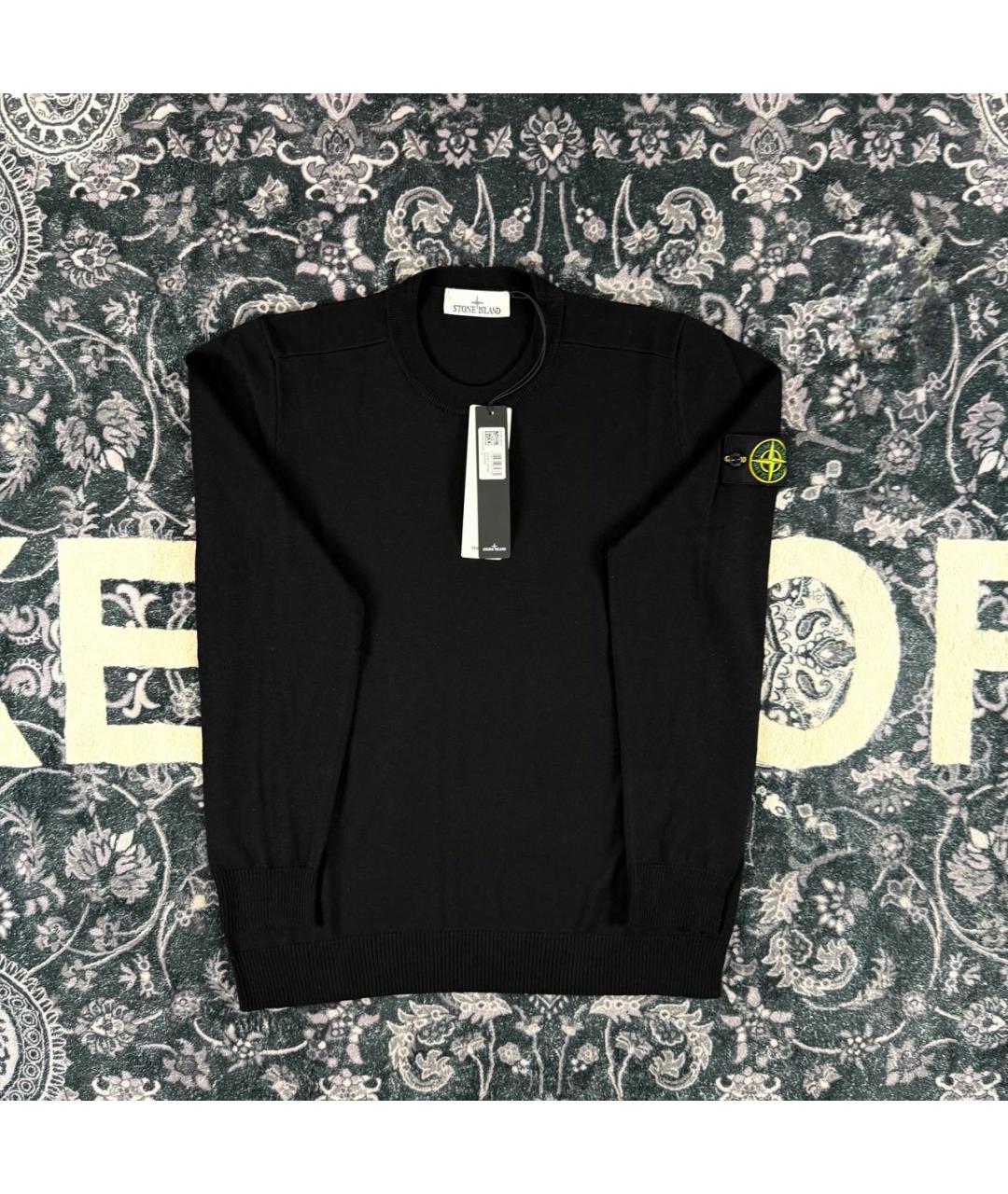 STONE ISLAND Черный шерстяной джемпер / свитер, фото 6