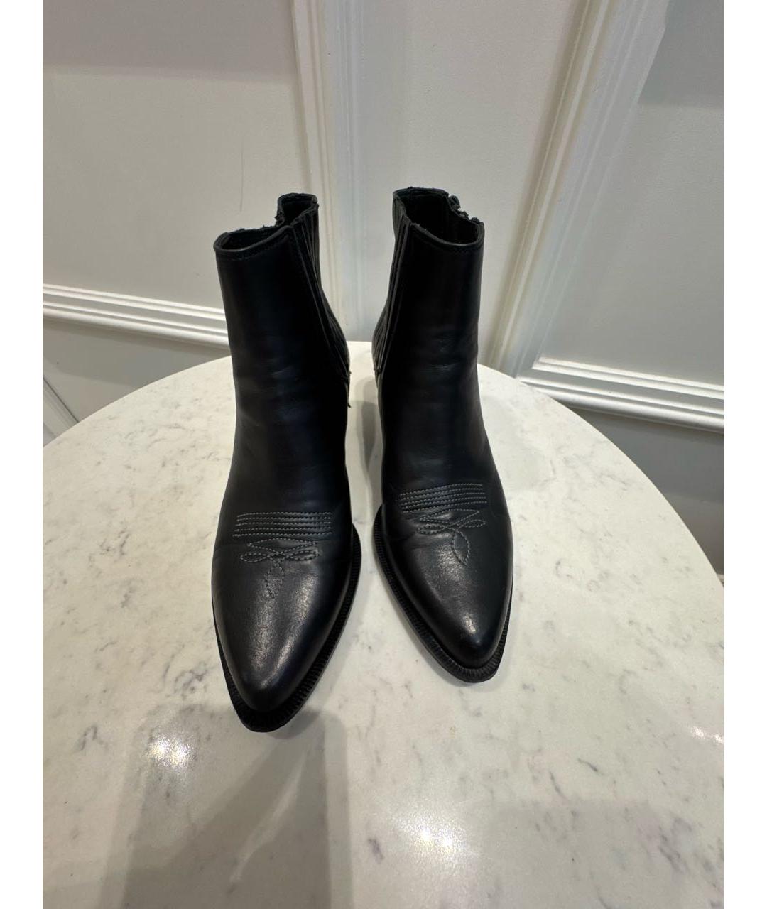GOLDEN GOOSE DELUXE BRAND Черные кожаные ботинки, фото 2