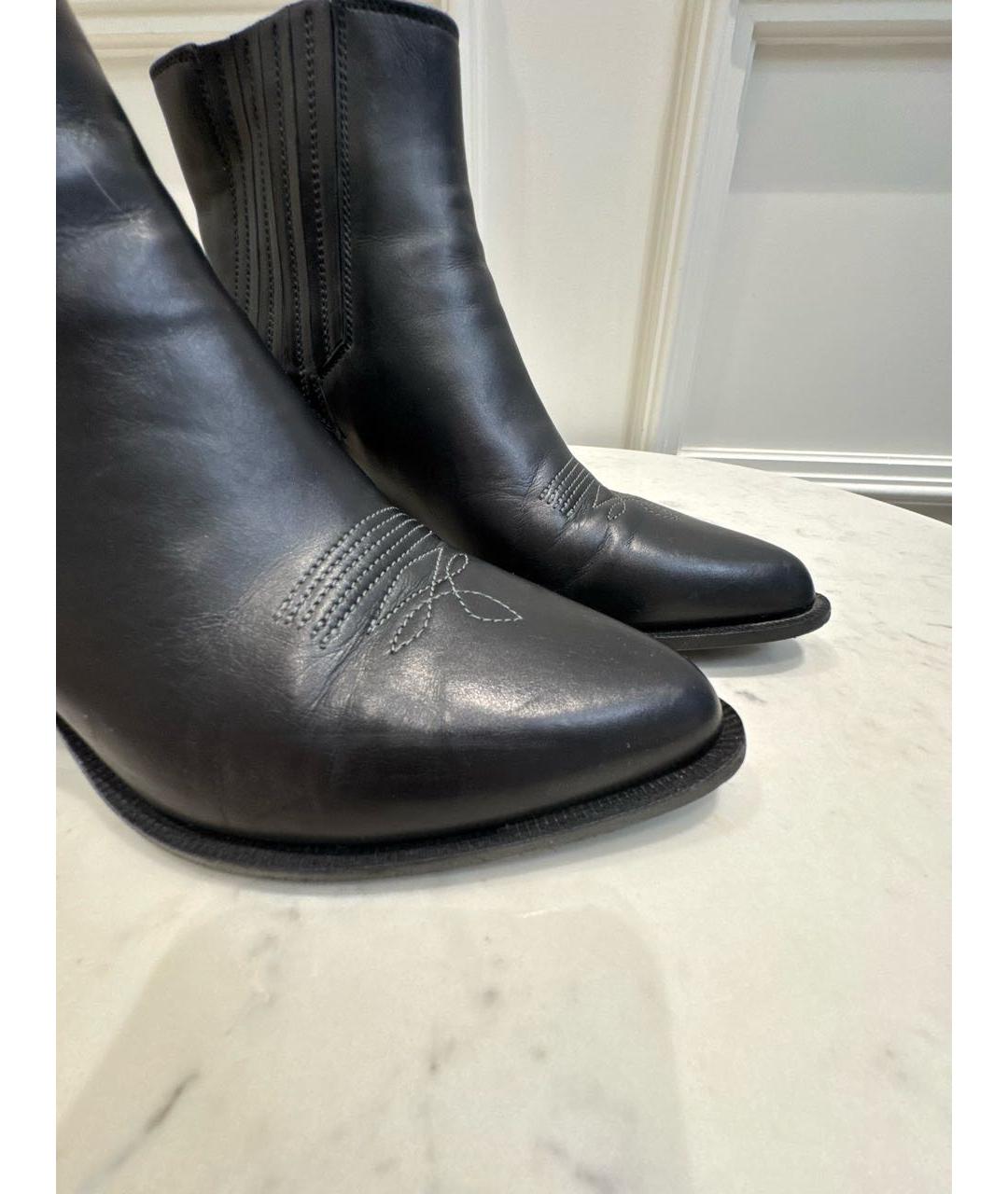 GOLDEN GOOSE DELUXE BRAND Черные кожаные ботинки, фото 5