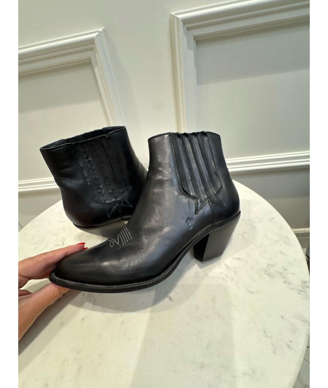 GOLDEN GOOSE DELUXE BRAND Черные кожаные ботинки, фото 6