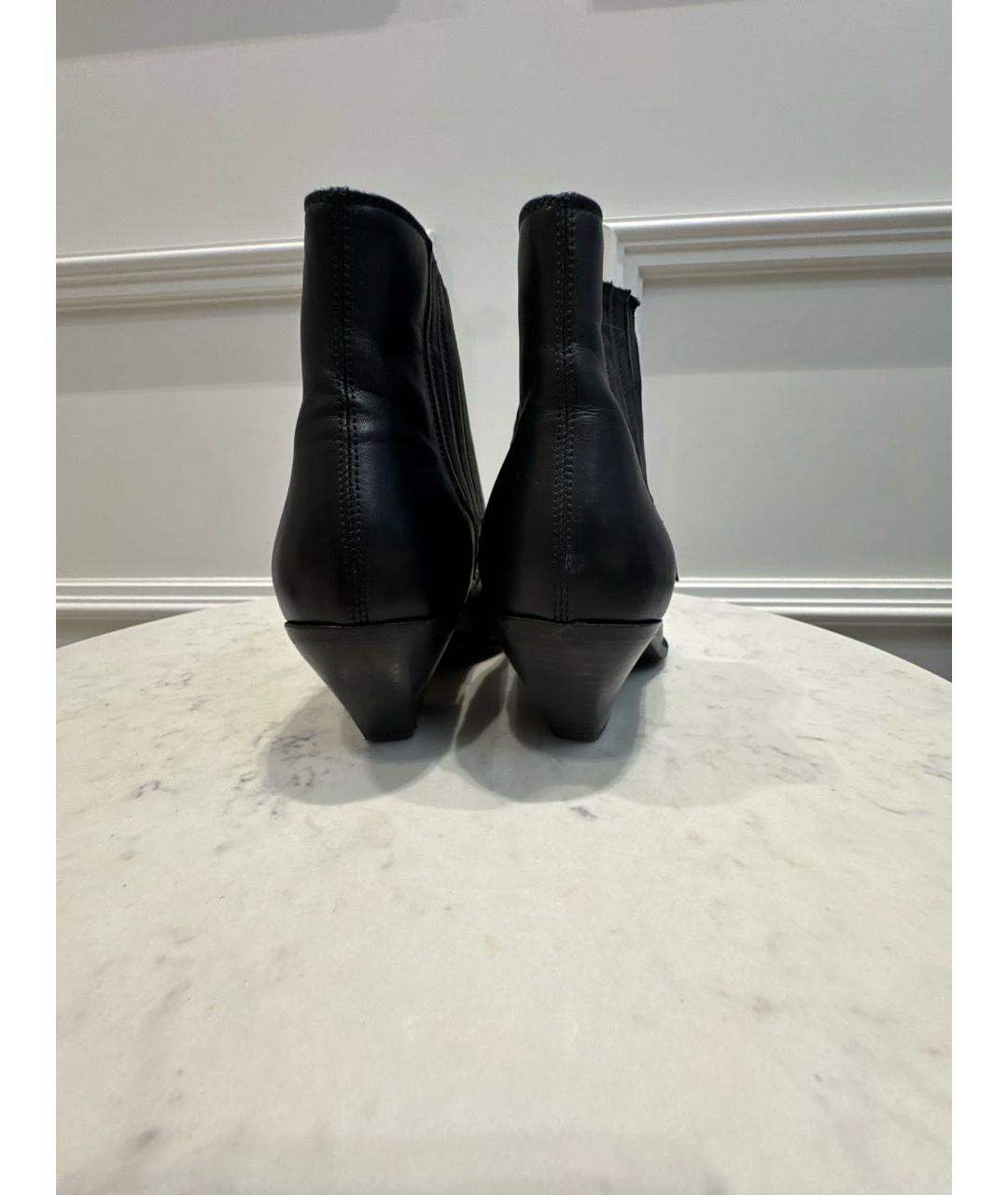 GOLDEN GOOSE DELUXE BRAND Черные кожаные ботинки, фото 4