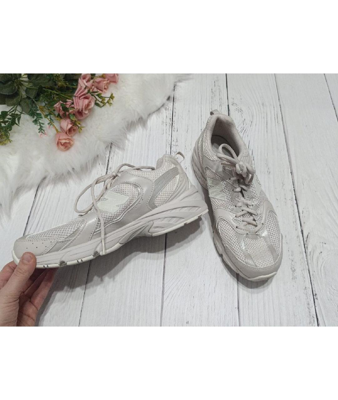 NEW BALANCE Бежевые синтетические кроссовки, фото 9