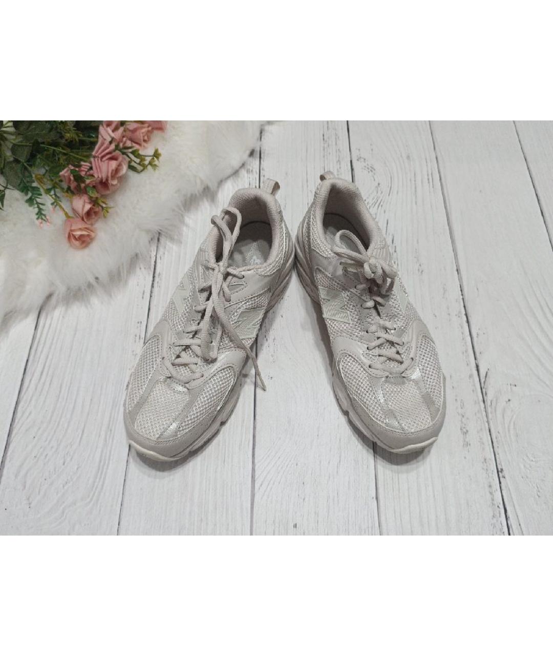 NEW BALANCE Бежевые синтетические кроссовки, фото 2