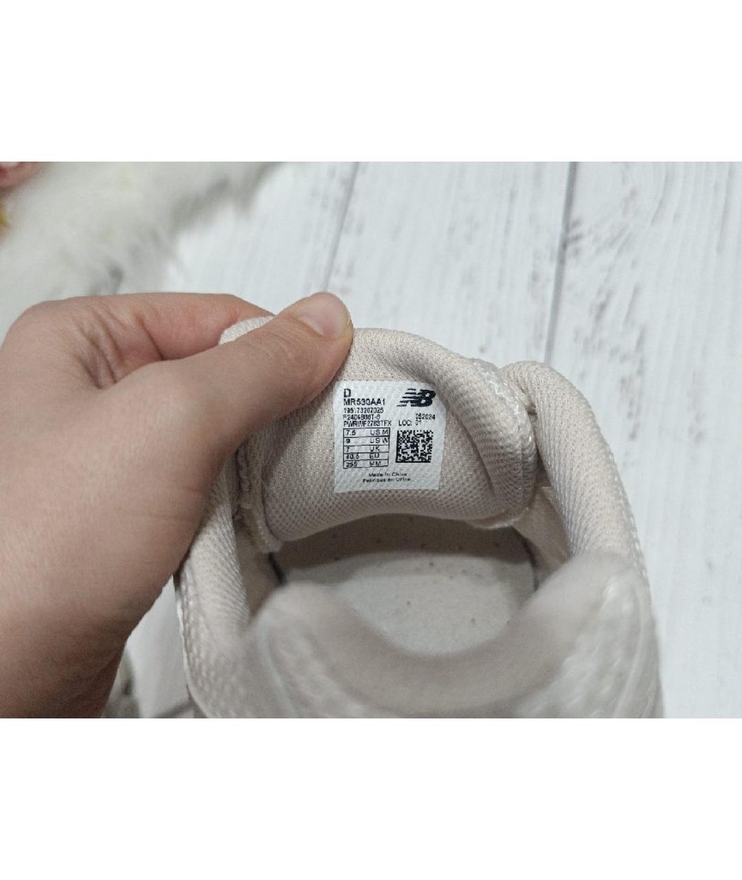 NEW BALANCE Бежевые синтетические кроссовки, фото 6