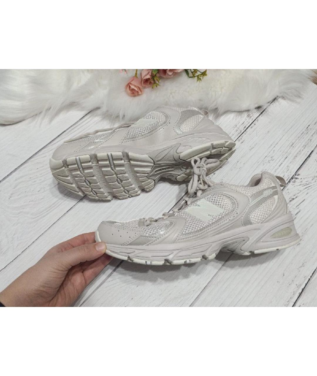 NEW BALANCE Бежевые синтетические кроссовки, фото 3