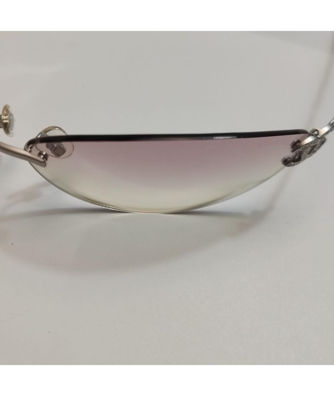CHANEL Розовые металлические солнцезащитные очки, фото 8