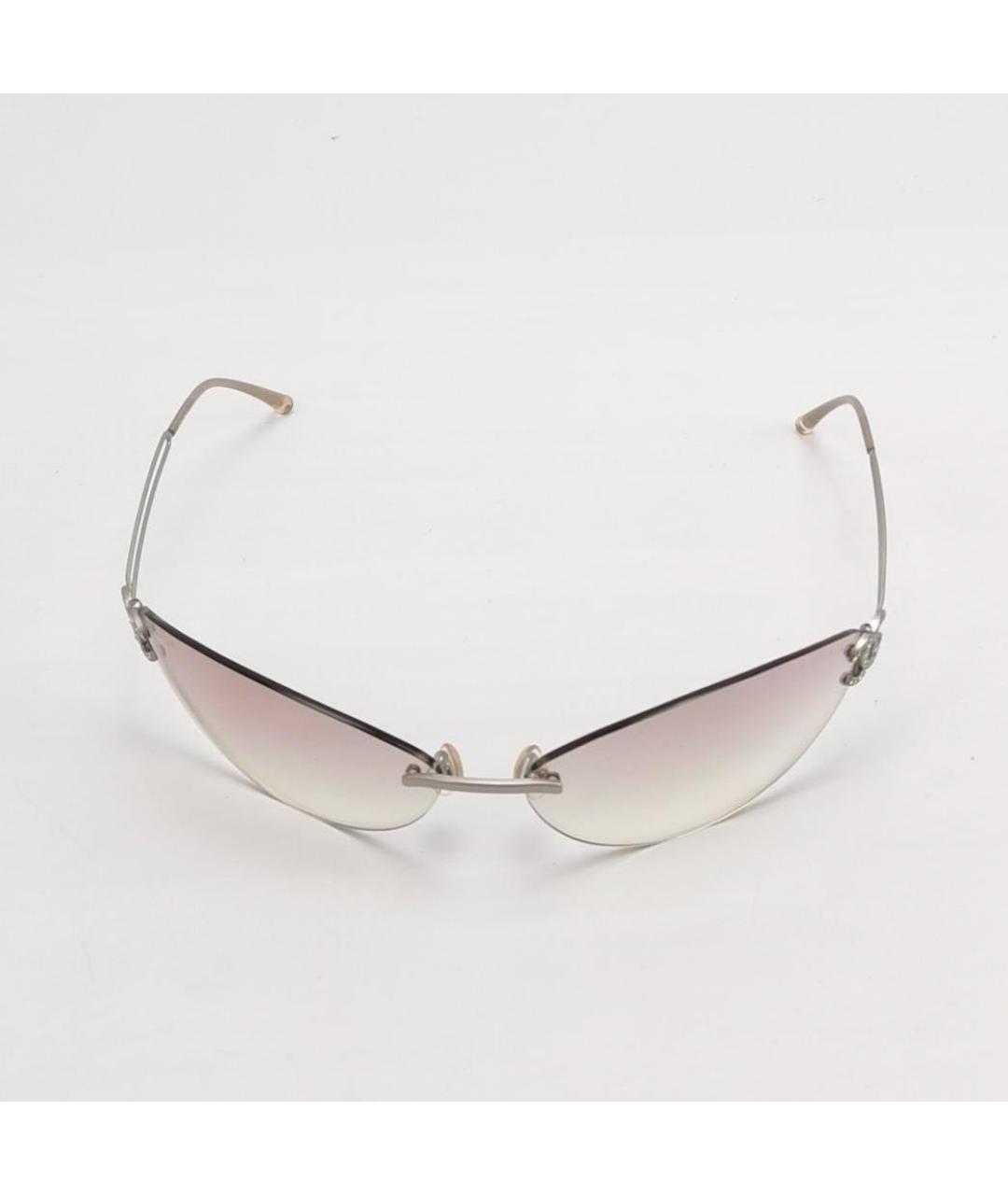 CHANEL Розовые металлические солнцезащитные очки, фото 2
