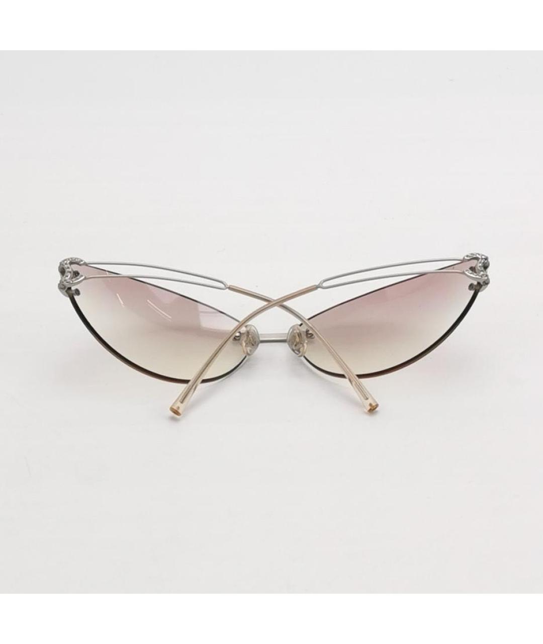 CHANEL Розовые металлические солнцезащитные очки, фото 3