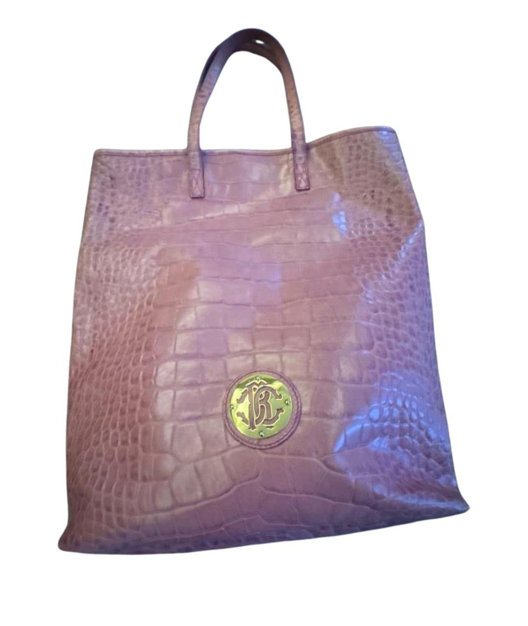 ROBERTO CAVALLI Розовая сумка тоут из искусственной кожи, фото 1