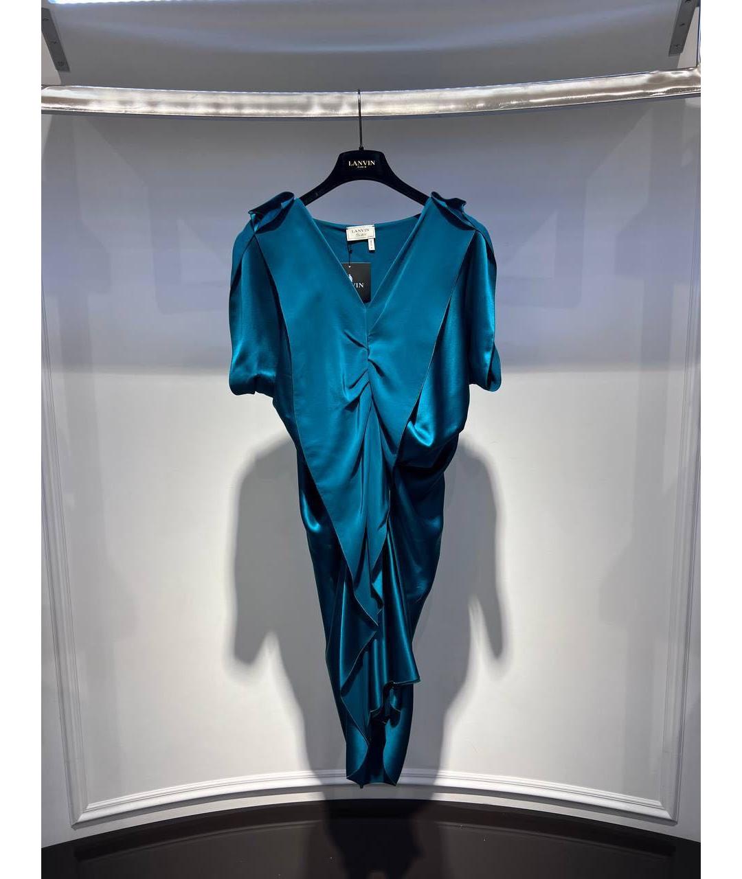 LANVIN Синее повседневное платье, фото 3