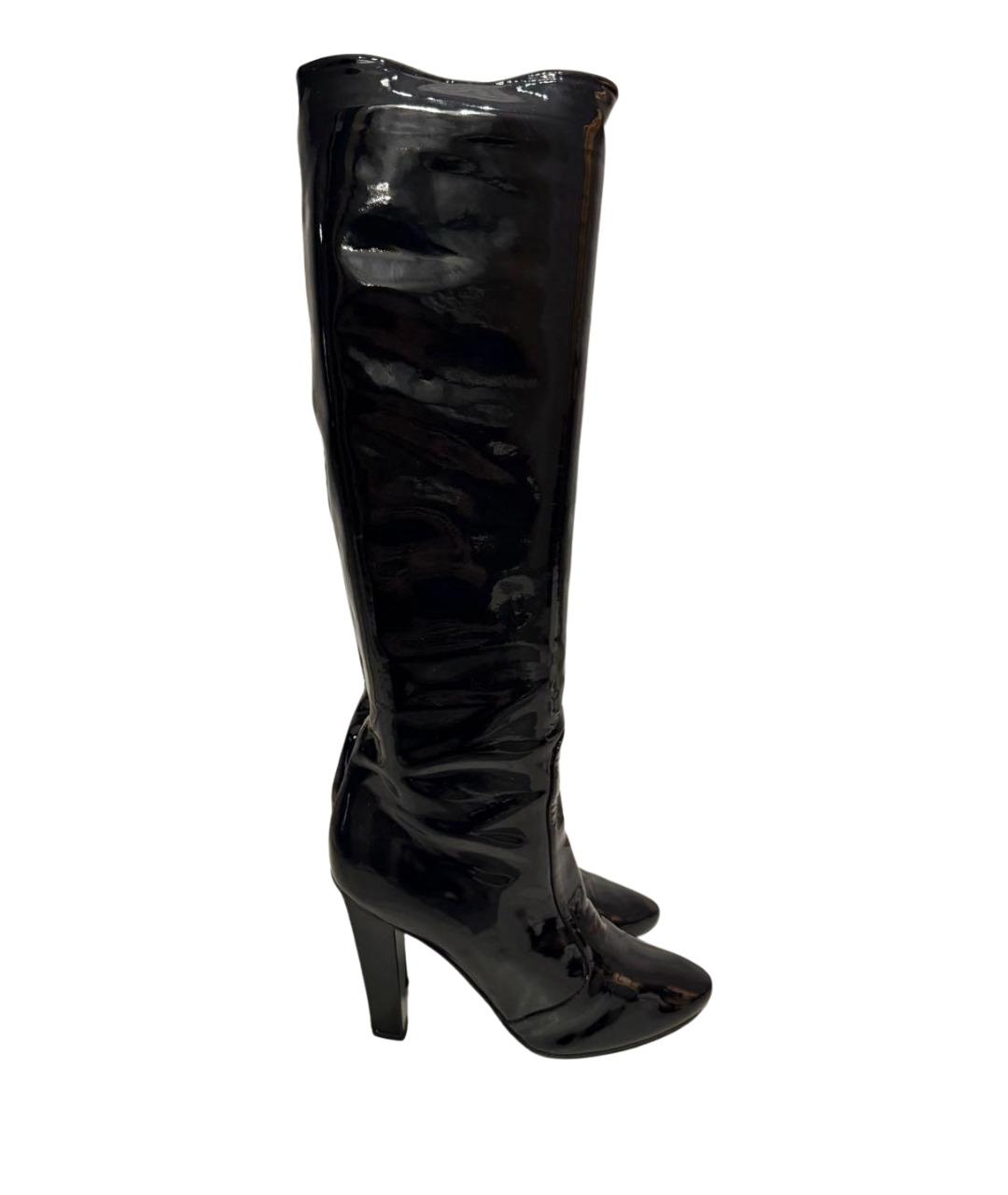 JIMMY CHOO Черные сапоги из лакированной кожи, фото 1