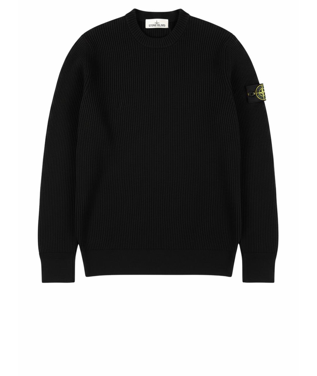 STONE ISLAND Черный шерстяной джемпер / свитер, фото 1