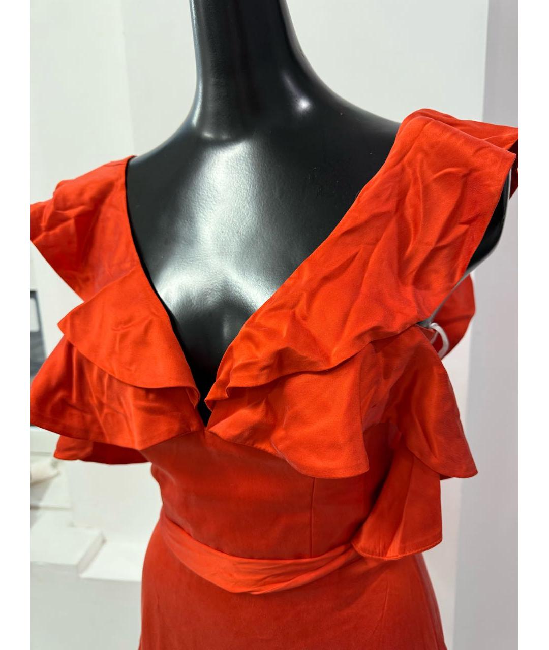 ZIMMERMANN Красное шелковое коктейльное платье, фото 5