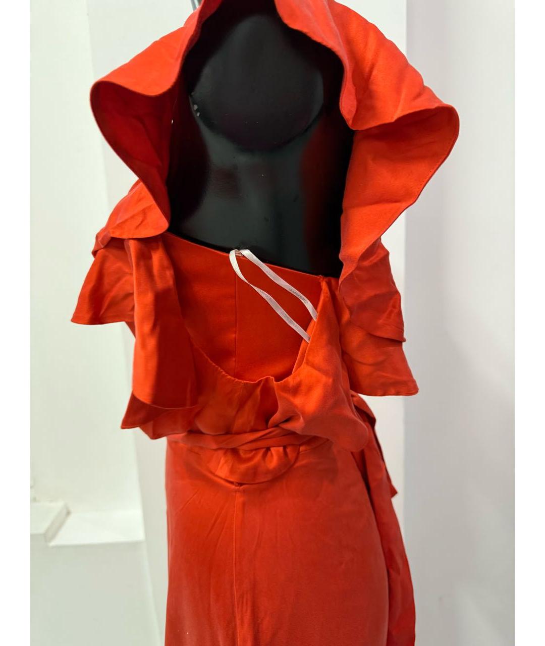 ZIMMERMANN Красное шелковое коктейльное платье, фото 4