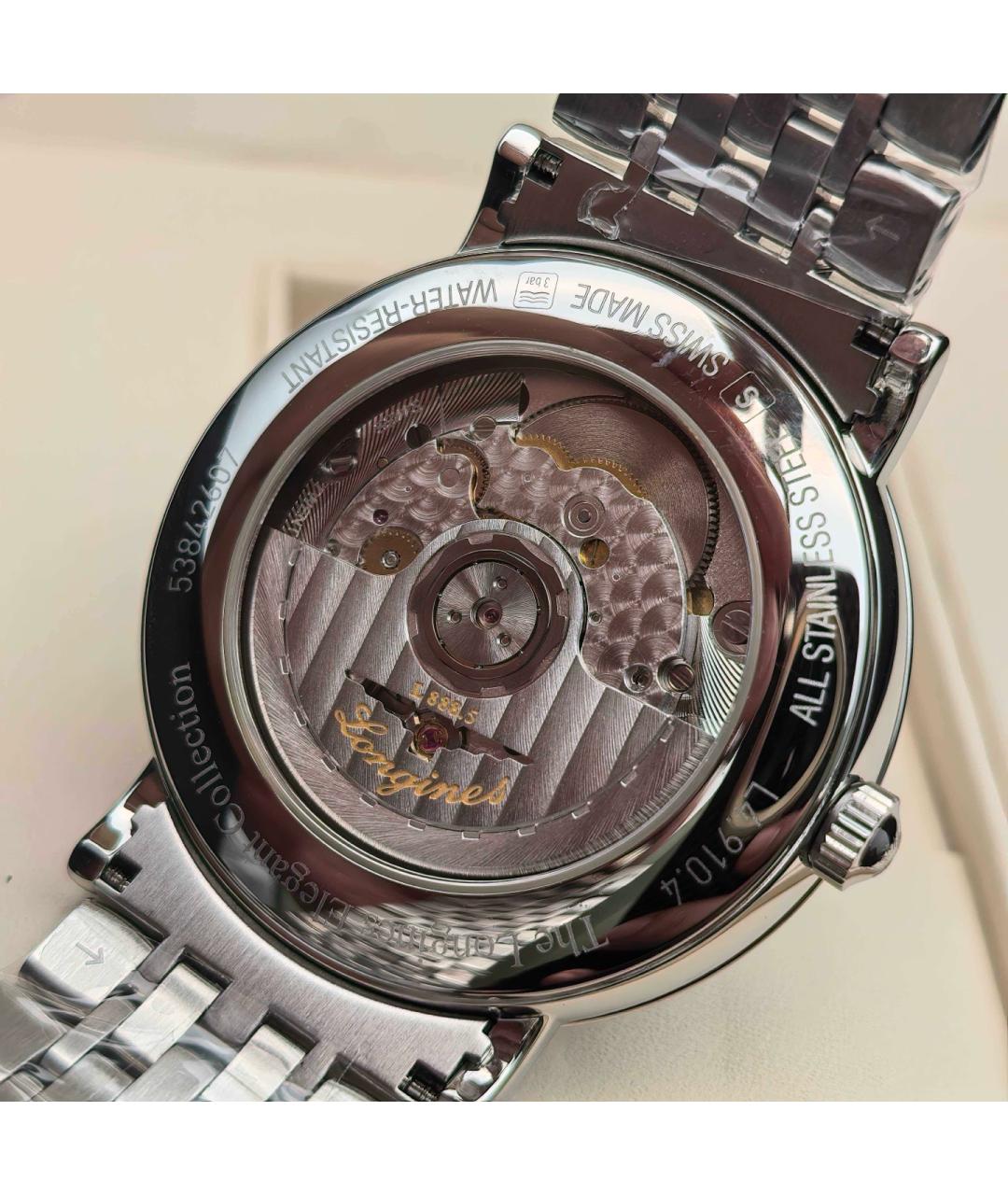 LONGINES Черные металлические часы, фото 8