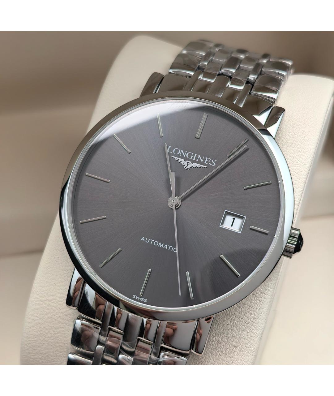 LONGINES Черные металлические часы, фото 3