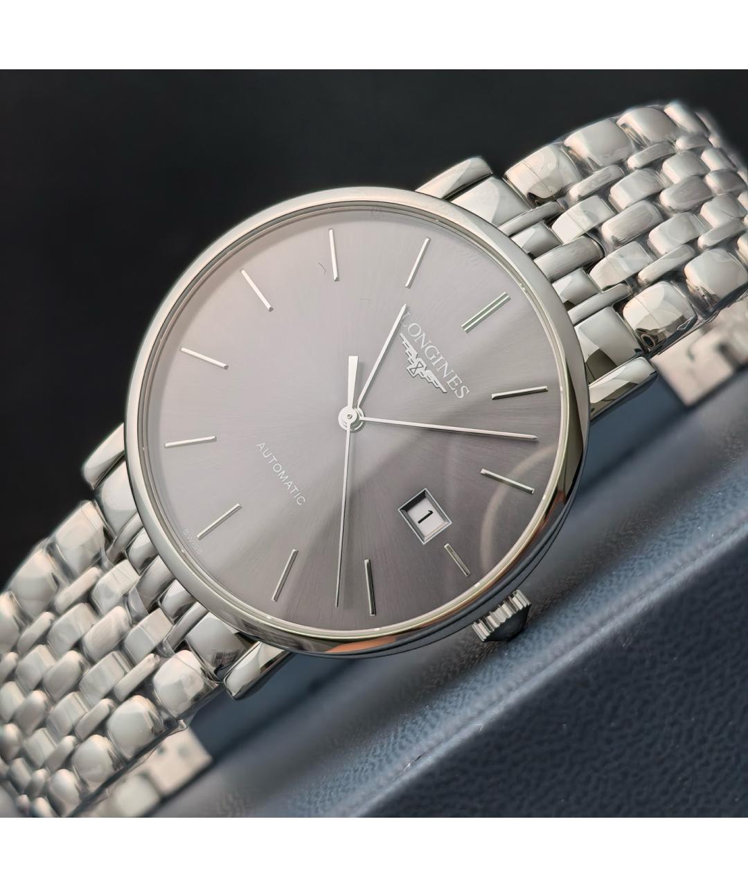 LONGINES Черные металлические часы, фото 7