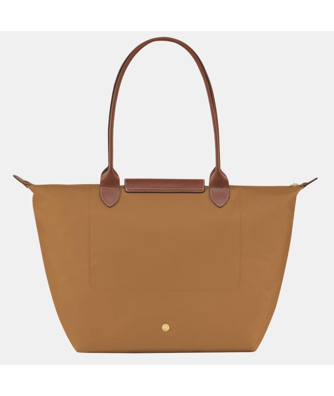 LONGCHAMP Горчичная тканевая сумка тоут, фото 3