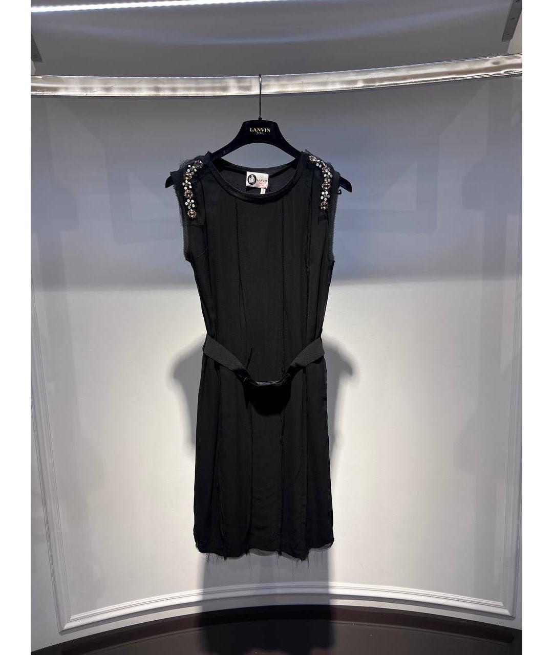 LANVIN Черное повседневное платье, фото 3