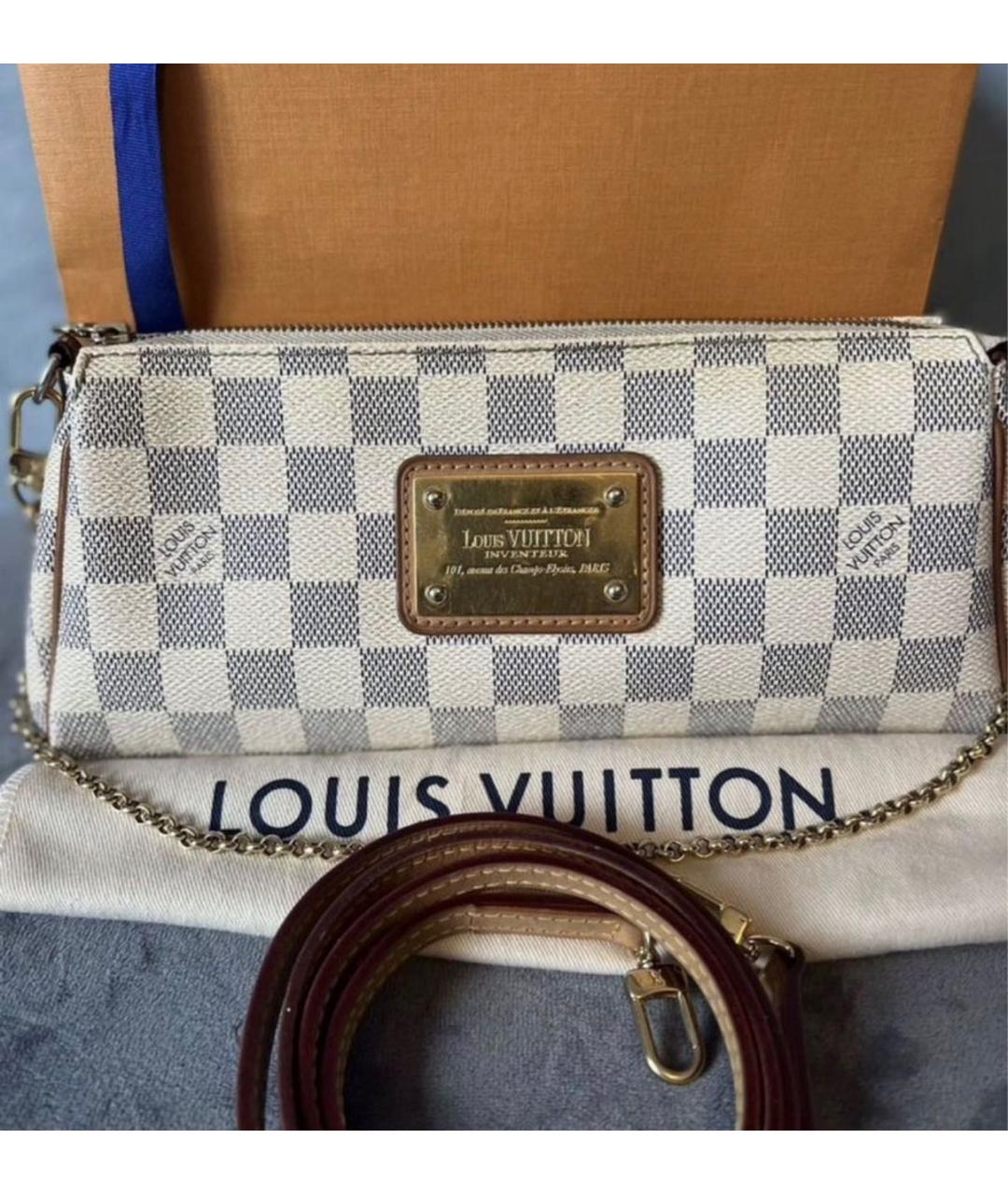 LOUIS VUITTON Бежевая кожаная сумка через плечо, фото 7