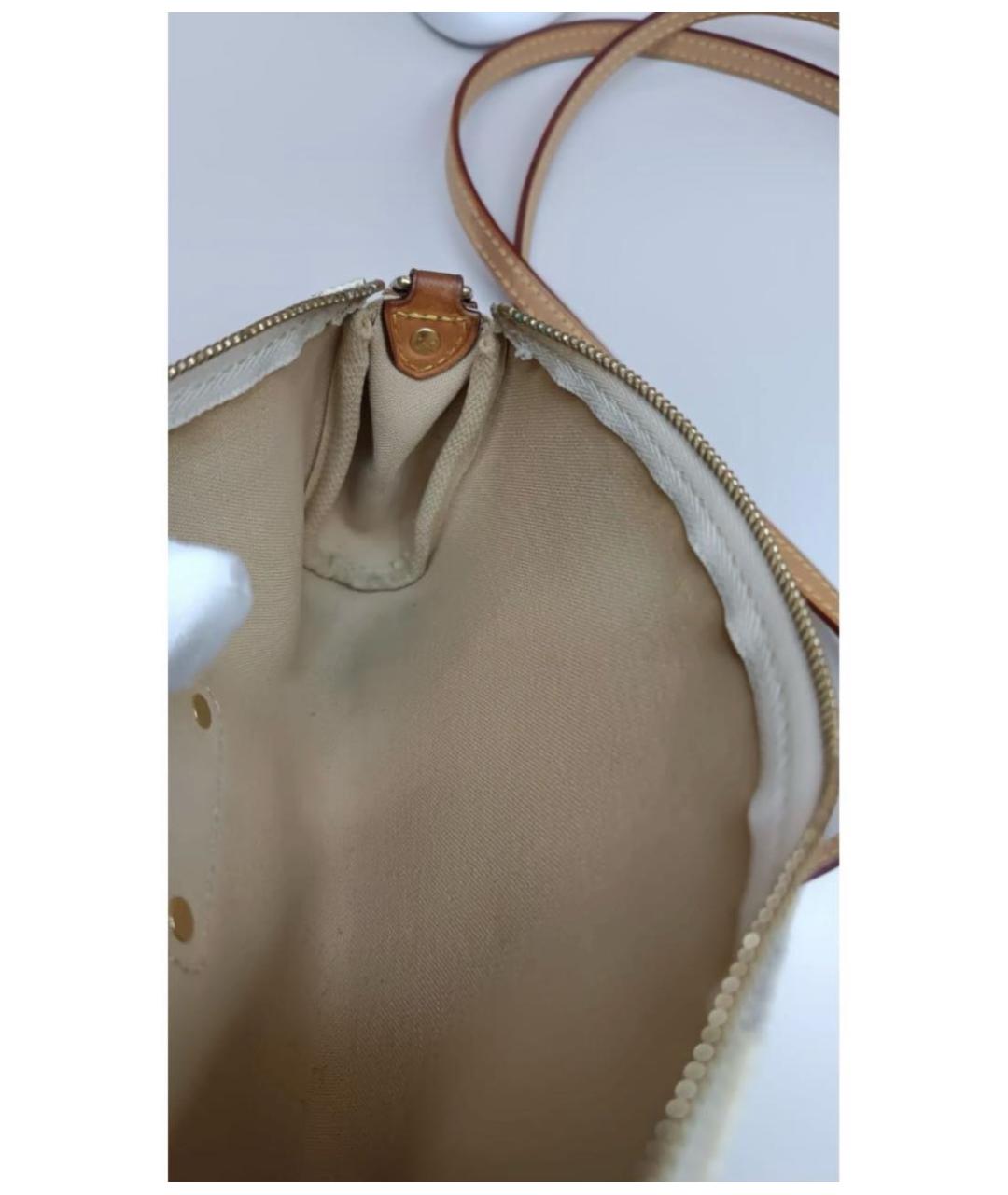 LOUIS VUITTON Бежевая кожаная сумка через плечо, фото 3