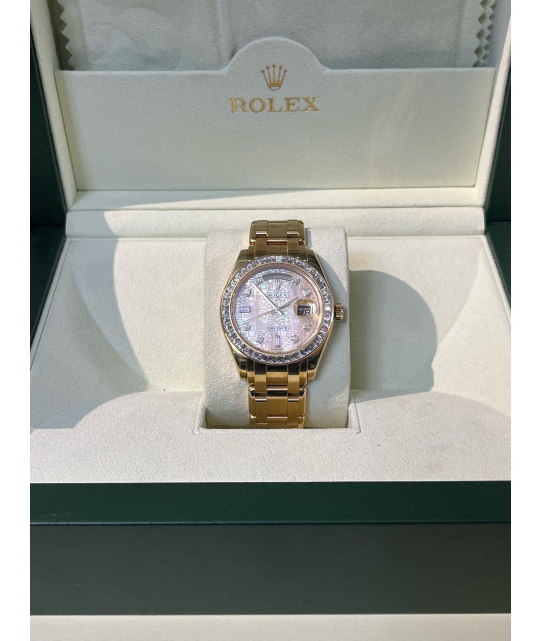 ROLEX Розовые часы из желтого золота, фото 4