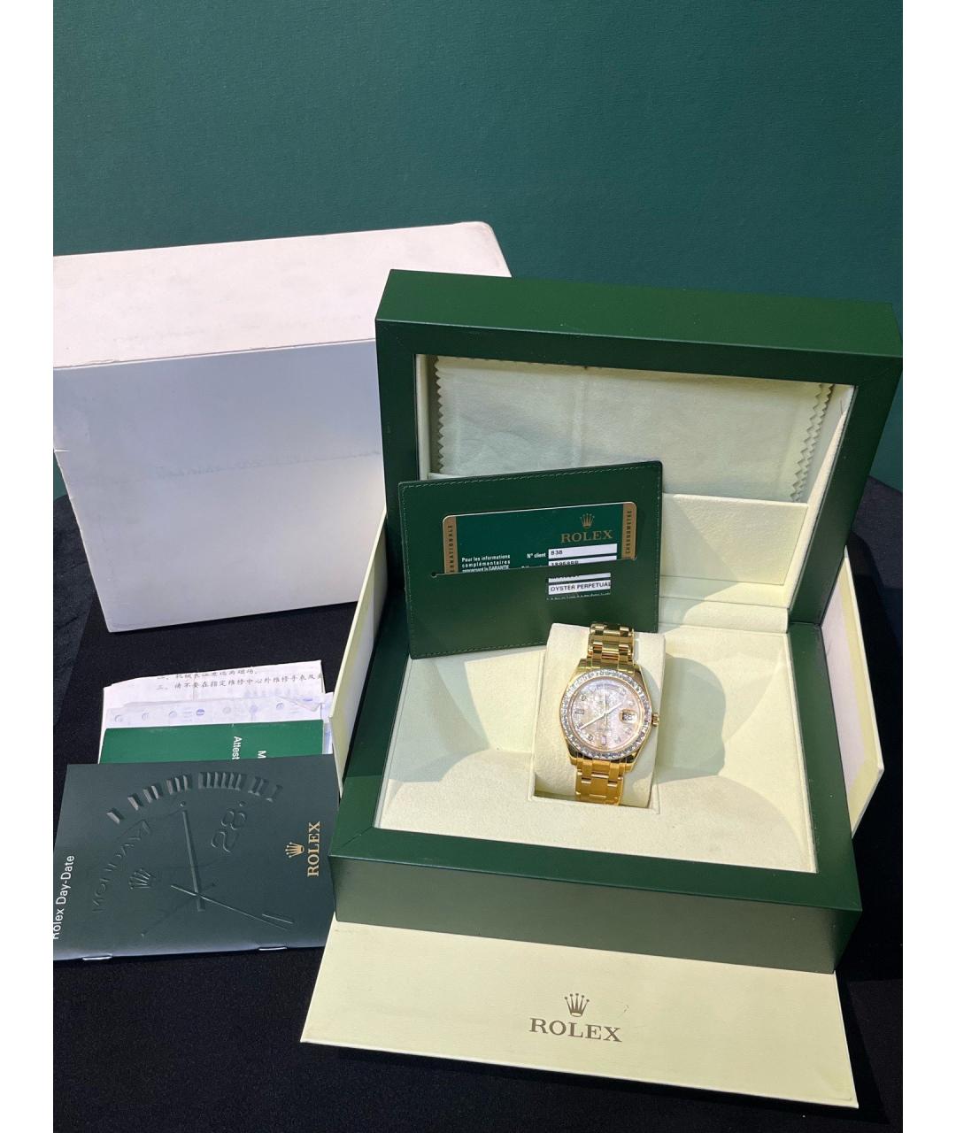 ROLEX Розовые часы из желтого золота, фото 2