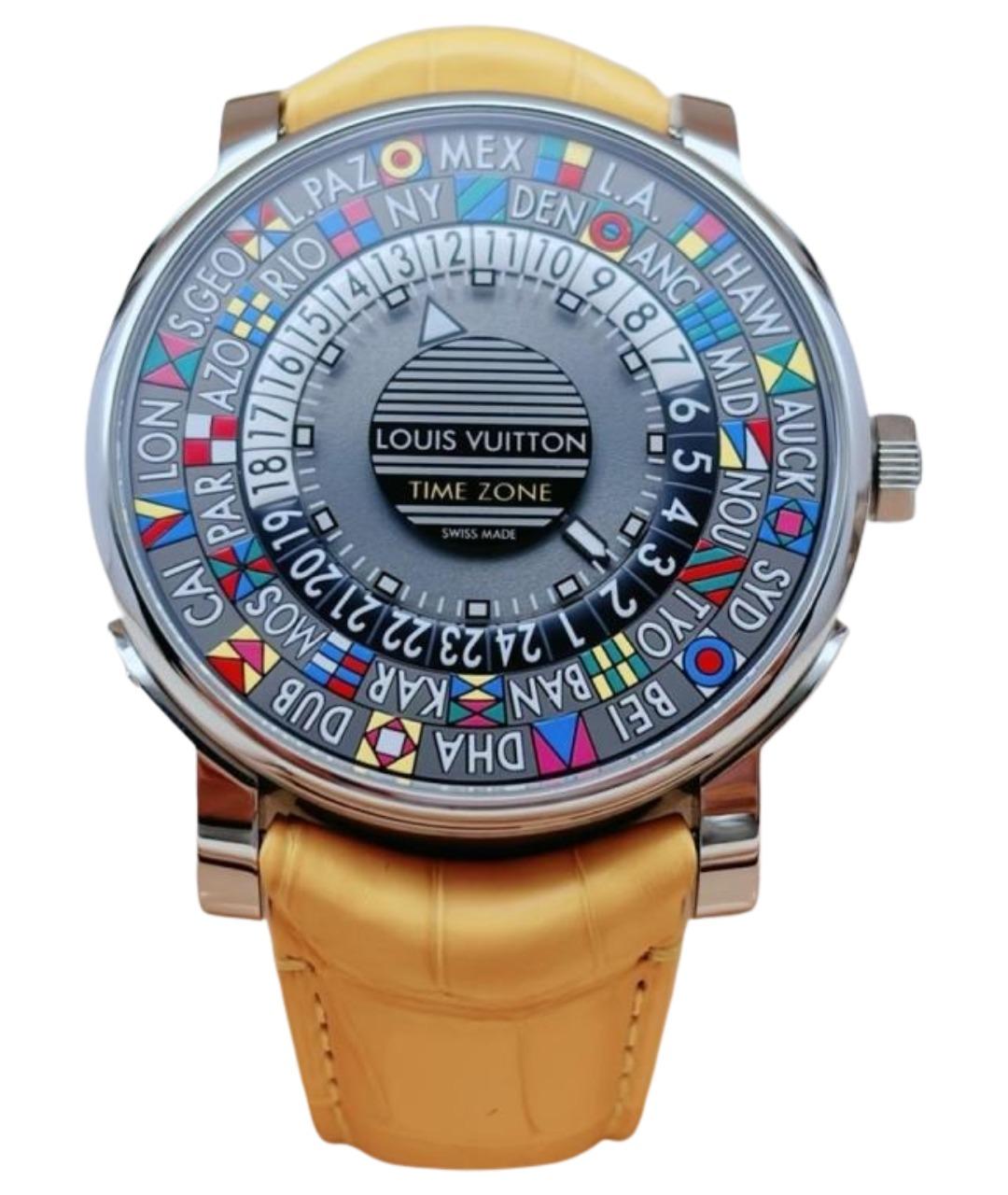 LOUIS VUITTON Черные стальные часы, фото 1