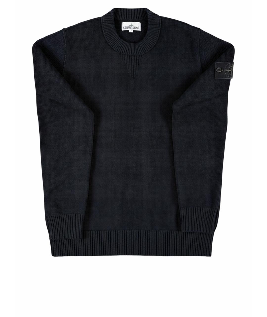 STONE ISLAND Темно-синий шерстяной джемпер / свитер, фото 1