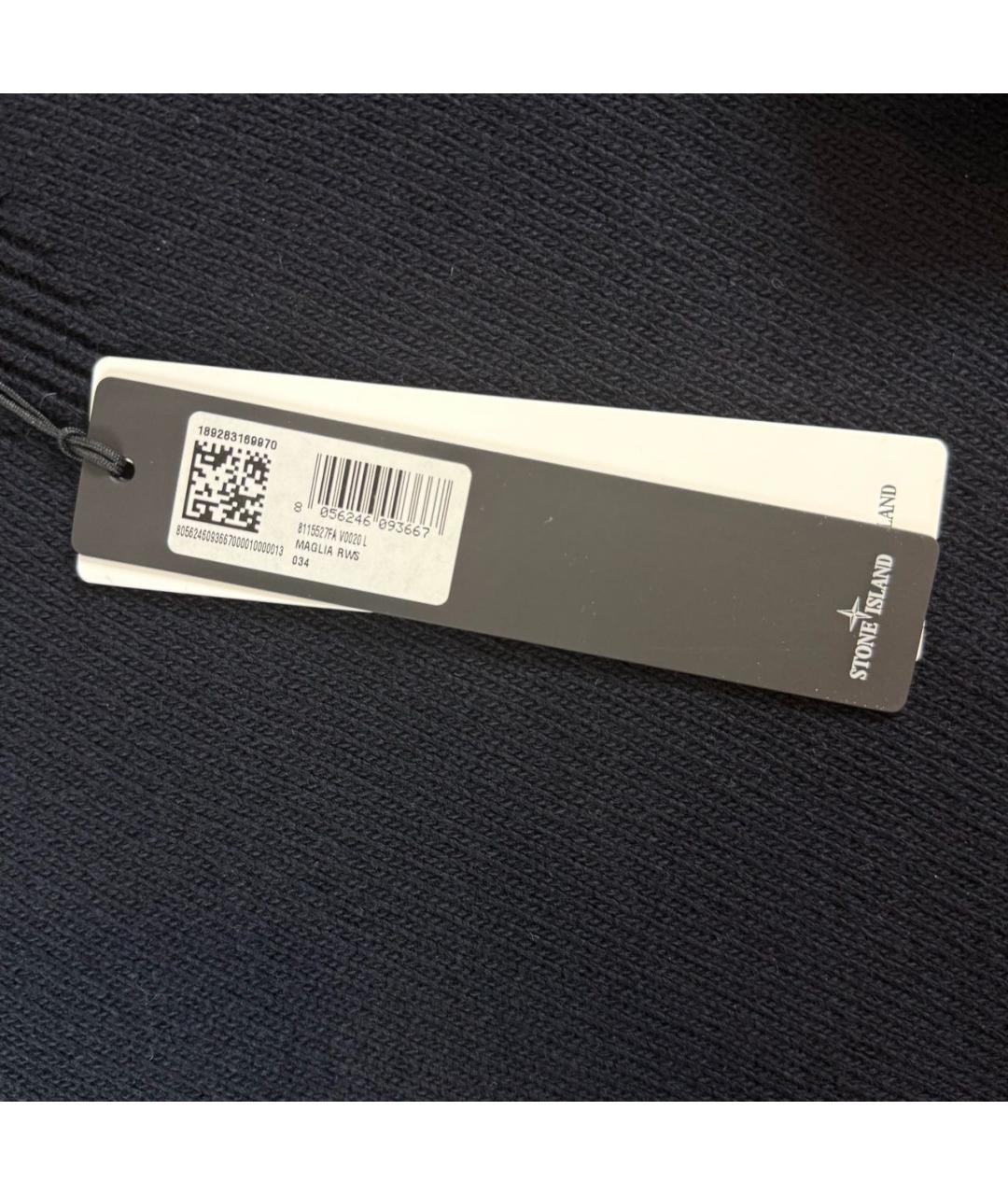 STONE ISLAND Темно-синий шерстяной джемпер / свитер, фото 3