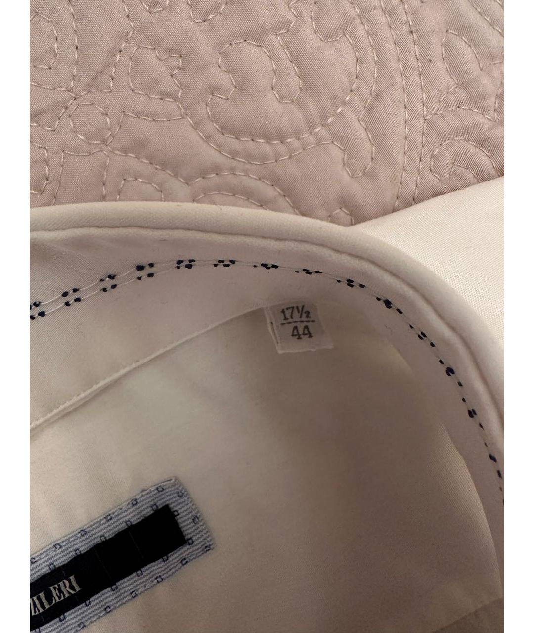 PAL ZILERI Белая хлопковая классическая рубашка, фото 7