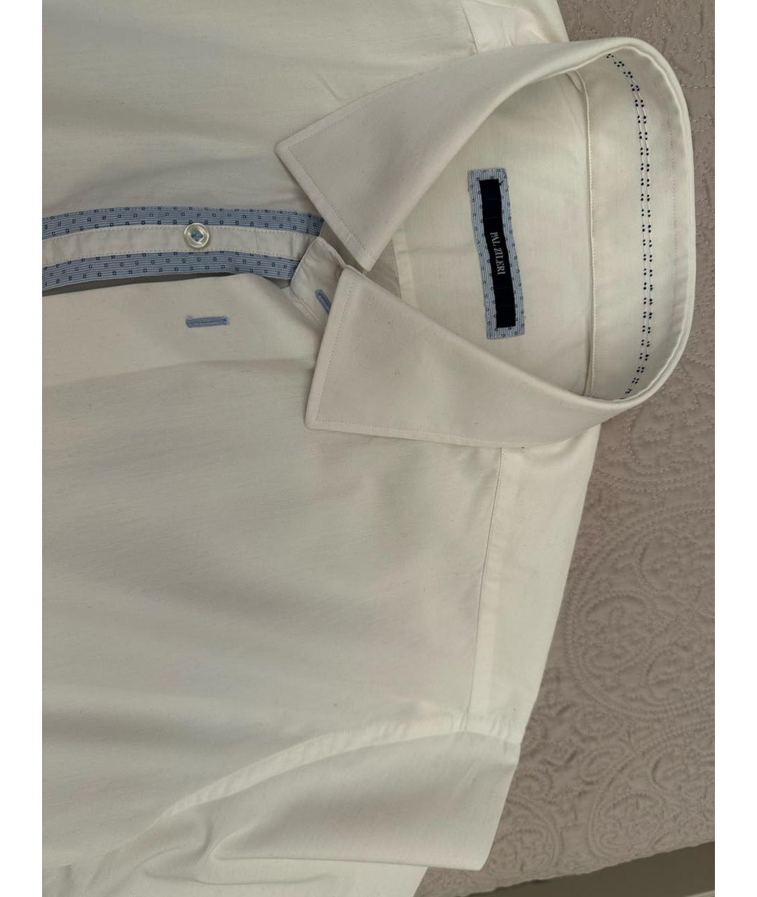 PAL ZILERI Белая хлопковая классическая рубашка, фото 3