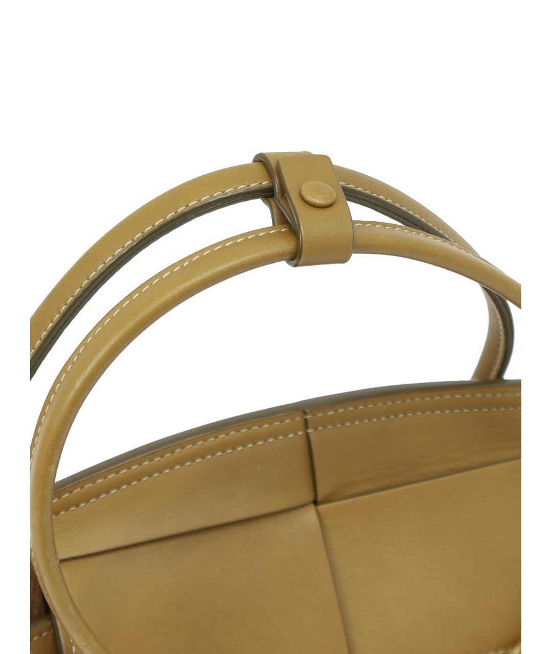 BOTTEGA VENETA Хаки кожаная сумка с короткими ручками, фото 7