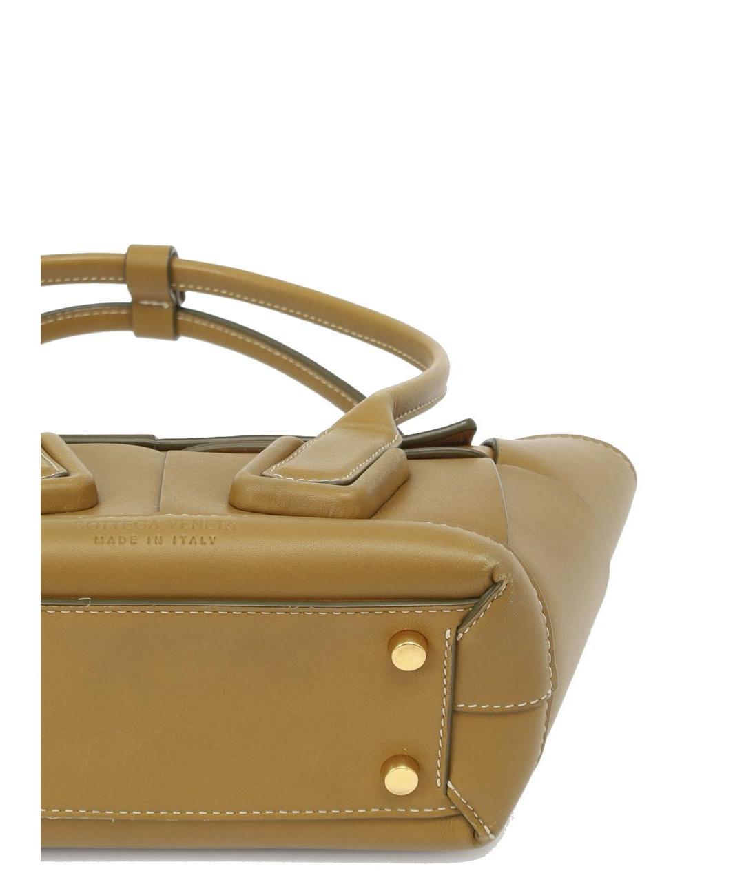 BOTTEGA VENETA Хаки кожаная сумка с короткими ручками, фото 5
