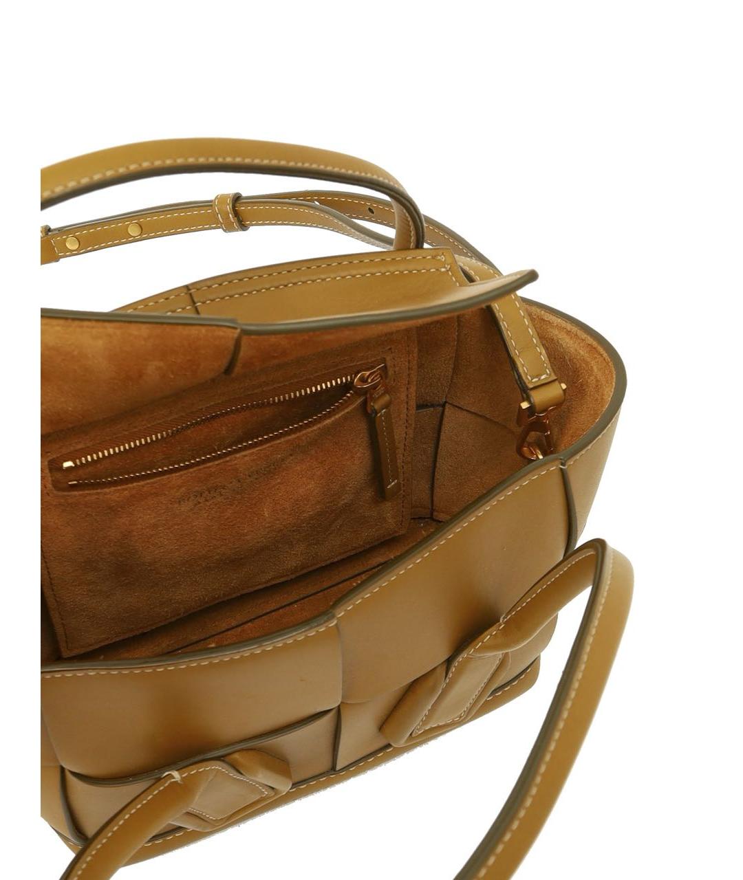 BOTTEGA VENETA Хаки кожаная сумка с короткими ручками, фото 8
