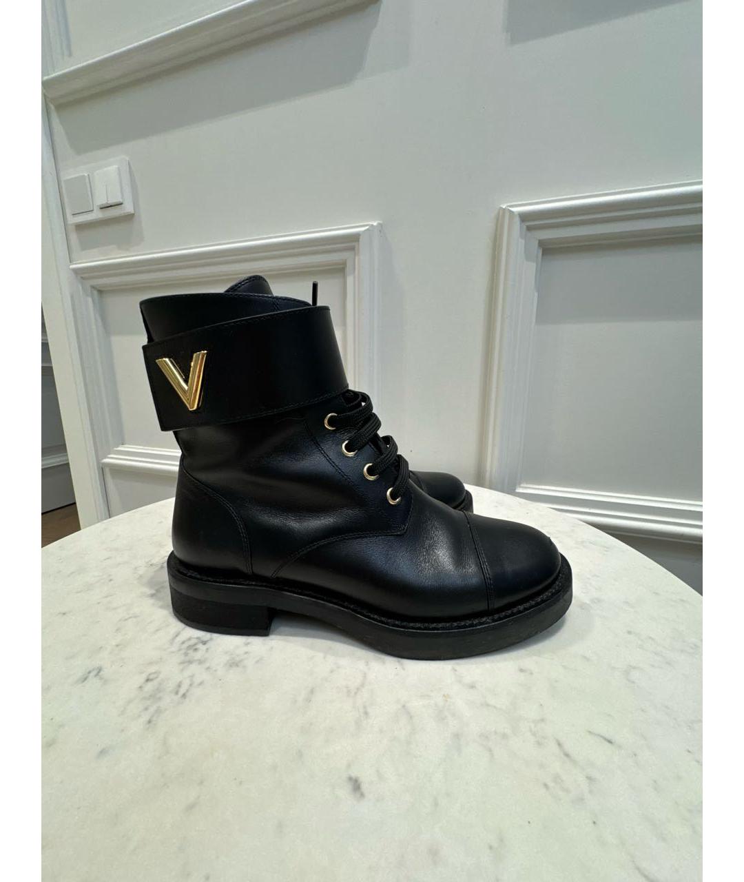 LOUIS VUITTON Черные кожаные ботинки, фото 4