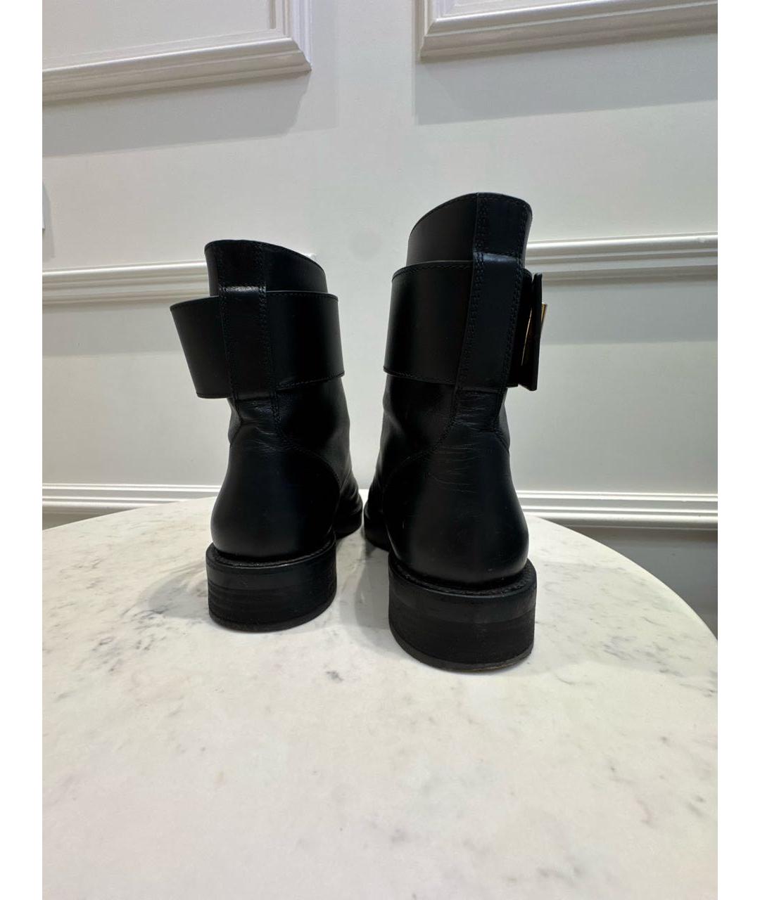 LOUIS VUITTON Черные кожаные ботинки, фото 3